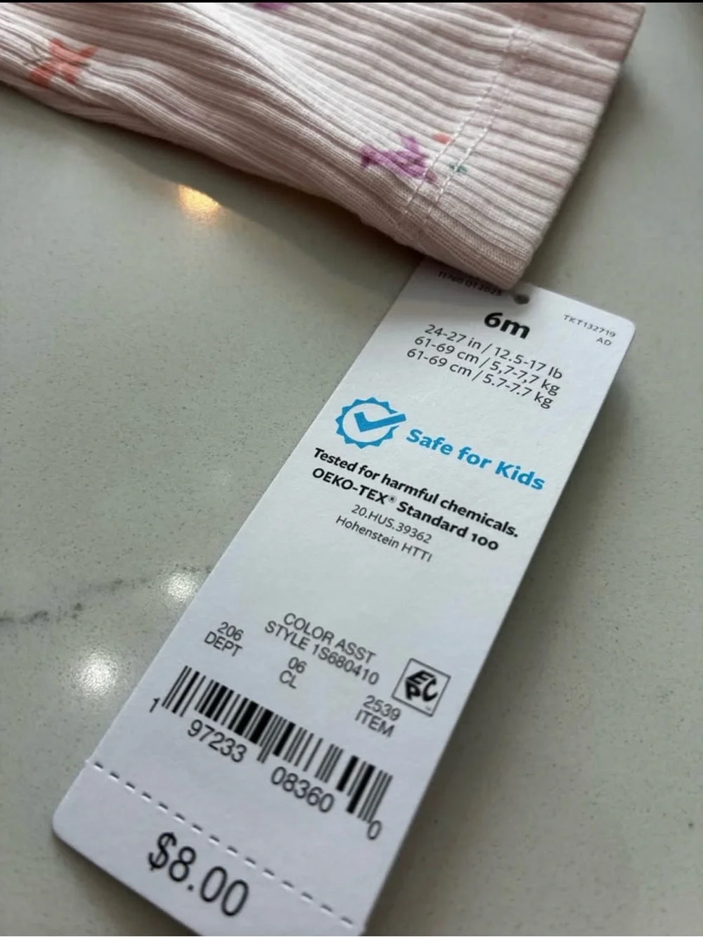 Carters light pink